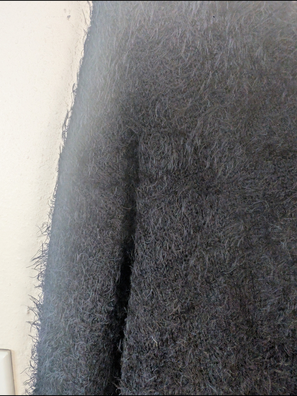 K Jordan Black Fuzzy Scoopneck Sweater L - Picture 3 of 5